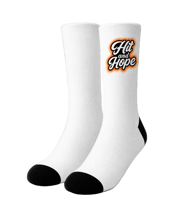 HIT AND HOPE Golf Socks - Basic White
