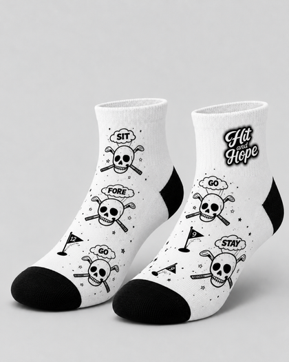 HIT AND HOPE Quarter Socks - Skulls