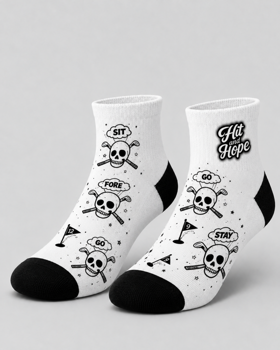 HIT AND HOPE Quarter Socks - Skulls
