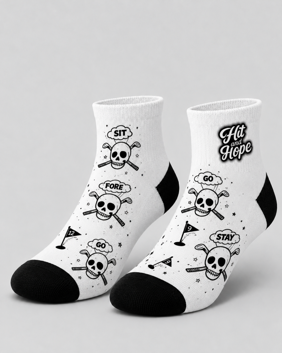HIT AND HOPE Quarter Socks - Skulls