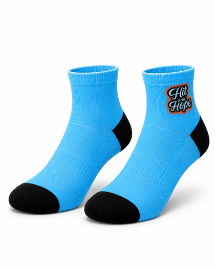 HIT AND HOPE Quarter Socks - Basic Light Blue
