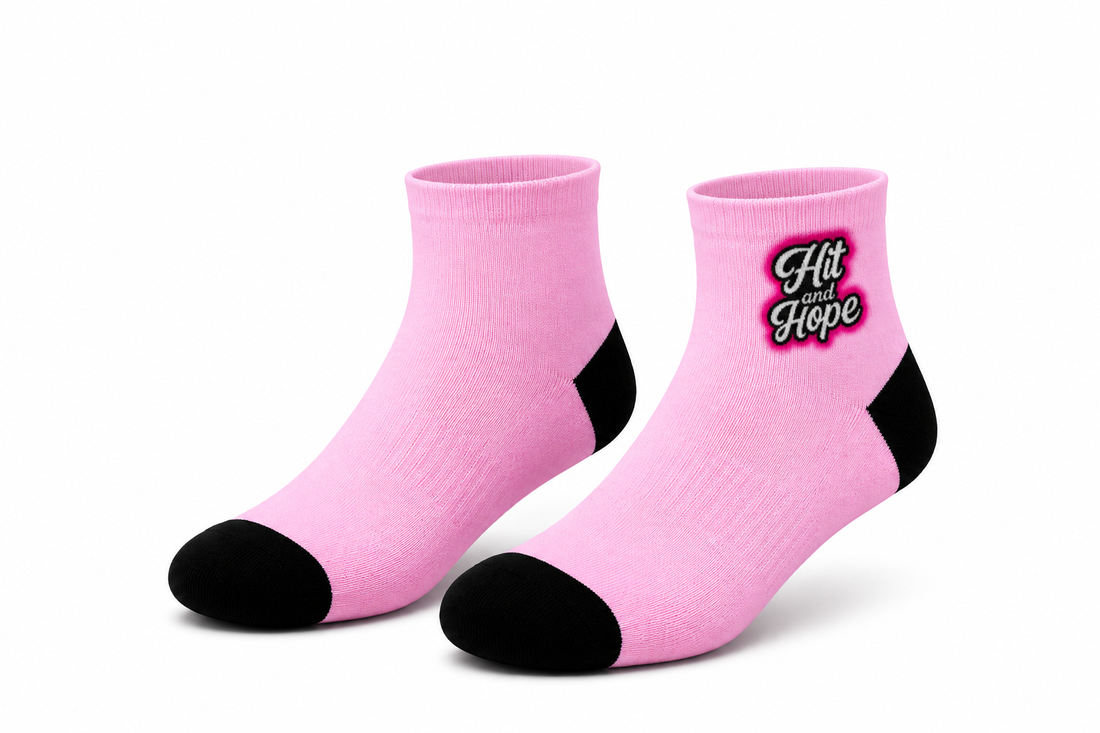 HIT AND HOPE Quarter Socks - Basic Pink