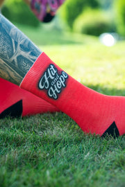 HIT AND HOPE Golf Socks - Basic Red