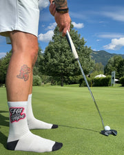 HIT AND HOPE Golf Socks - Basic White
