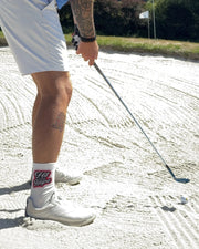 HIT AND HOPE Golf Socks - Basic White