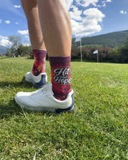HIT AND HOPE Golf Socks - Galaxy Red Orange