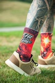 HIT AND HOPE Golf Socks - Galaxy Red Orange