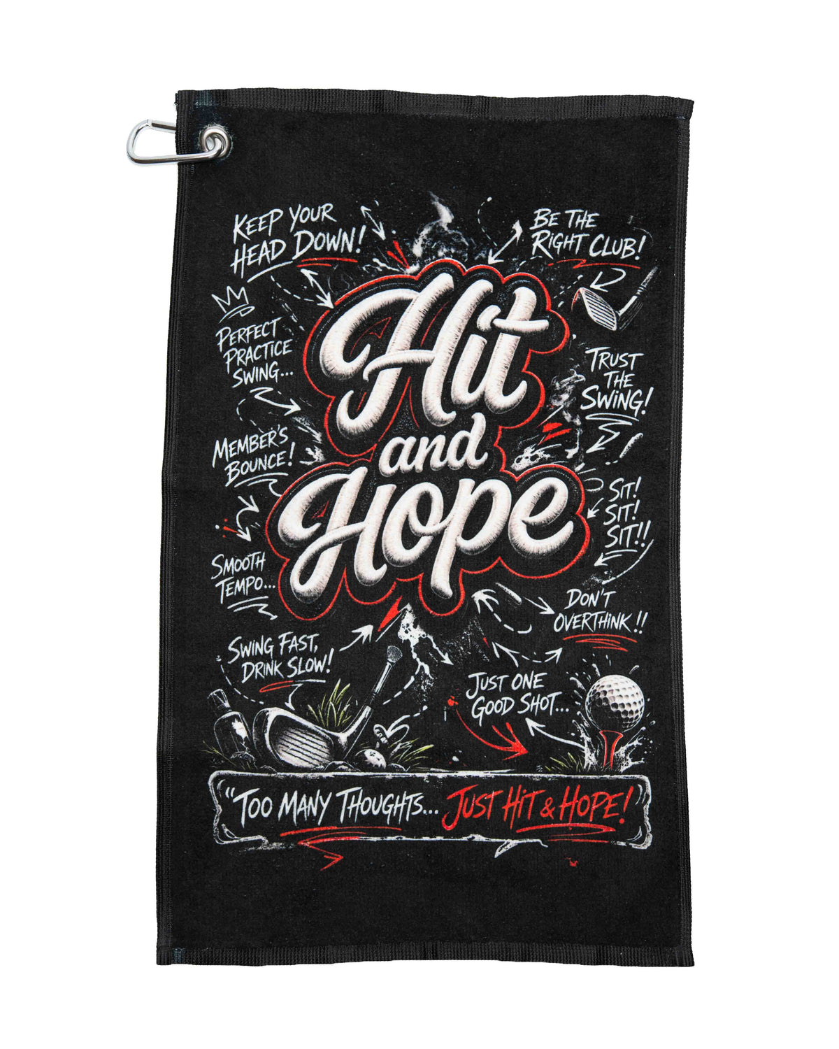 HIT AND HOPE Golf Towel