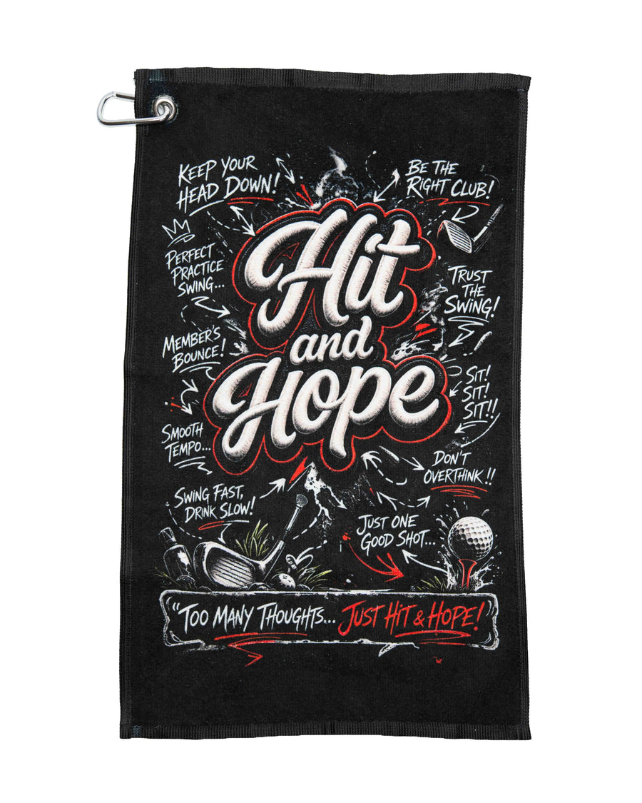 HIT AND HOPE Golf Towel