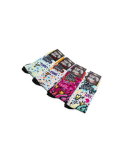 HIT AND HOPE Golf Socks - Graffiti Golf Queen White Pastel