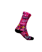 HIT AND HOPE Golf Socks - Graffiti Golf Queen Magenta