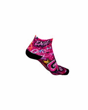 HIT AND HOPE Quarter Socks - Graffiti Golf Queen Magenta
